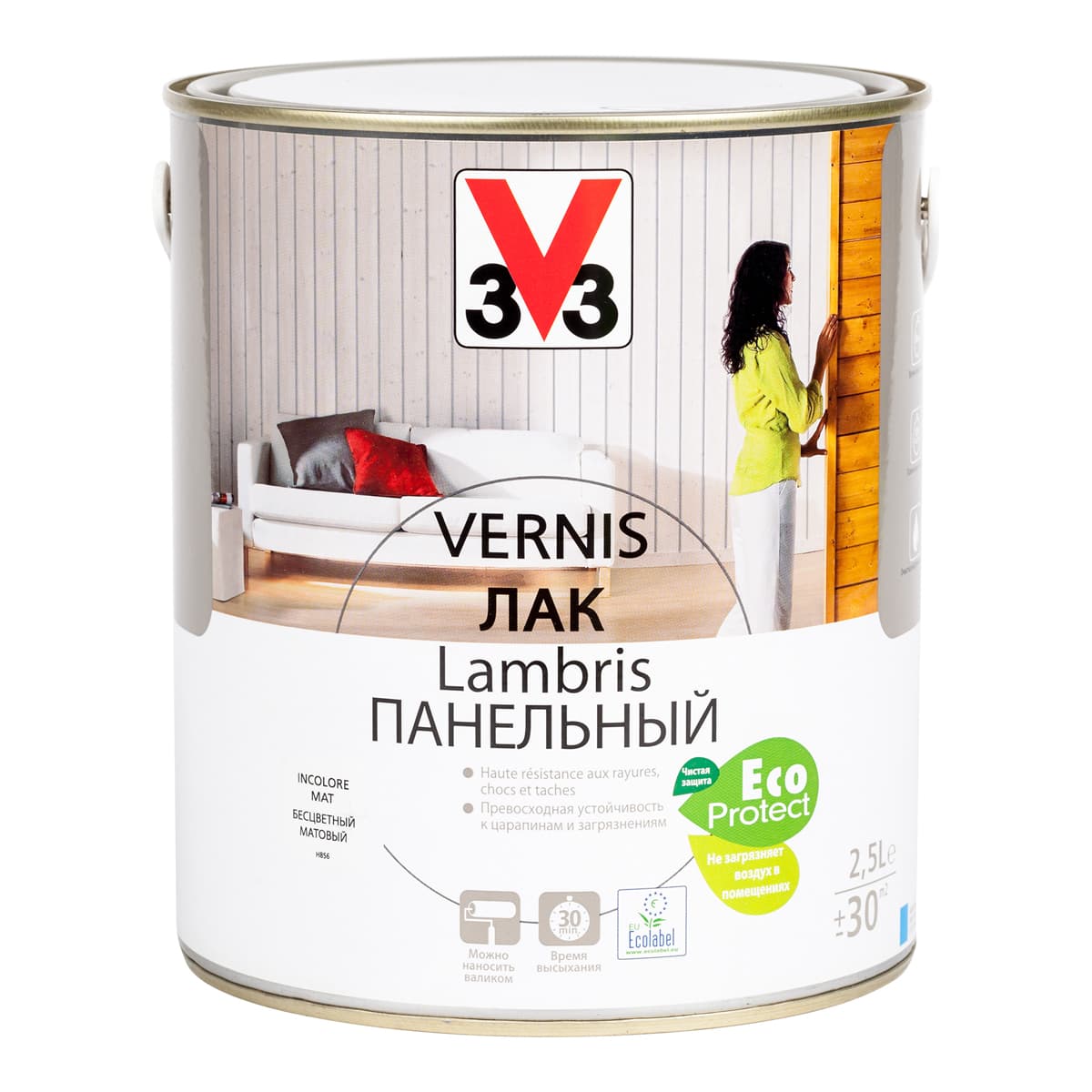 Лак панельный "V33", цвет: прозрачный, 2,5 л