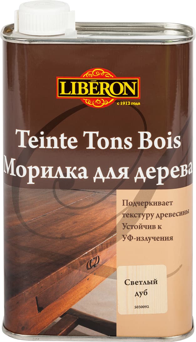 Морилка для дерева "Liberon", цвет: дуб светлый, 500 мл