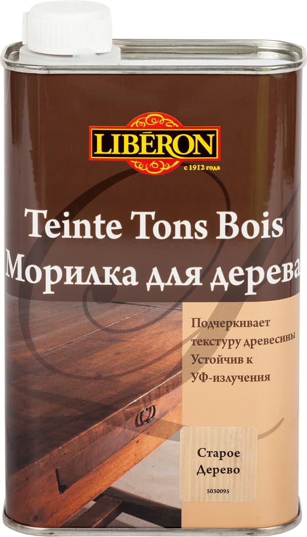 Морилка для дерева "Liberon", цвет: старое дерево, 500 мл
