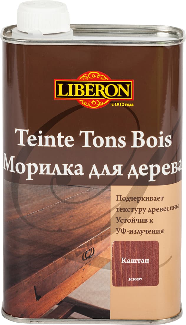 Морилка для дерева V33 "Liberon. Каштан", 0,5 л