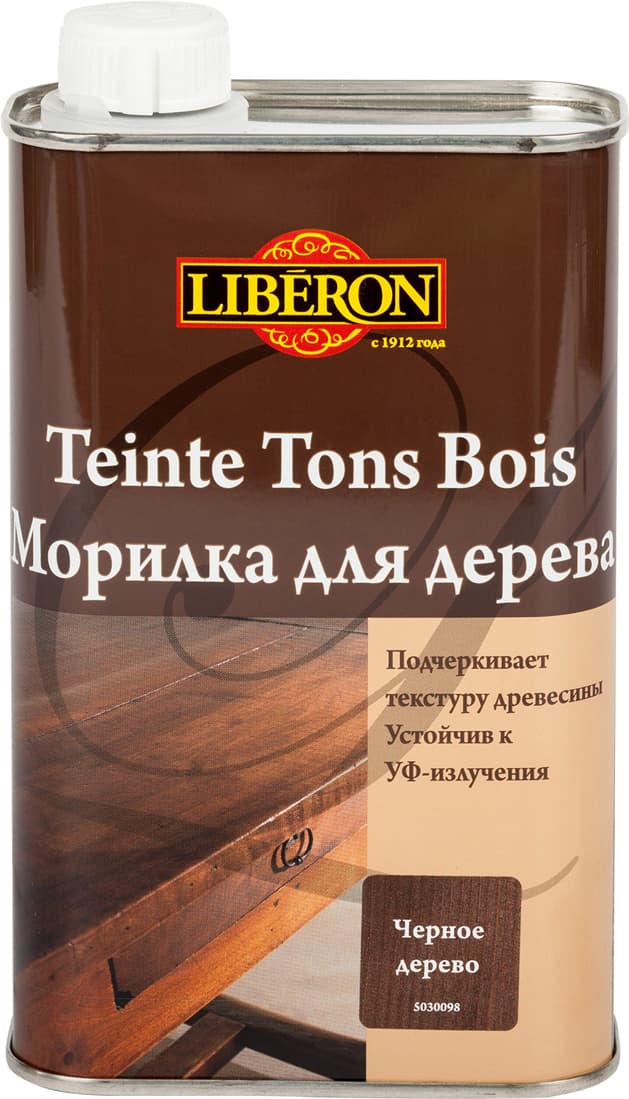 Морилка для дерева "Liberon", цвет: черное дерево, 500 мл