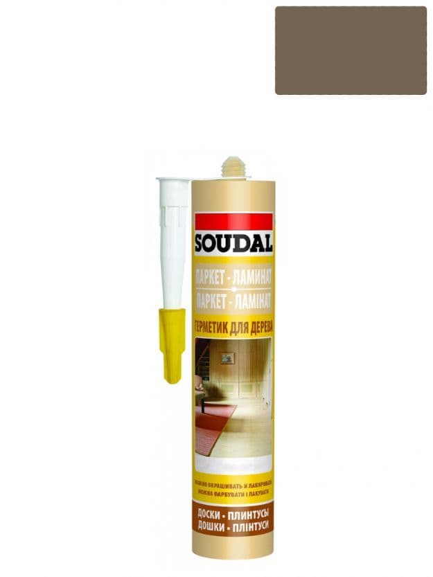 Герметик акриловый паркетный Soudal дуб 280 мл. 1