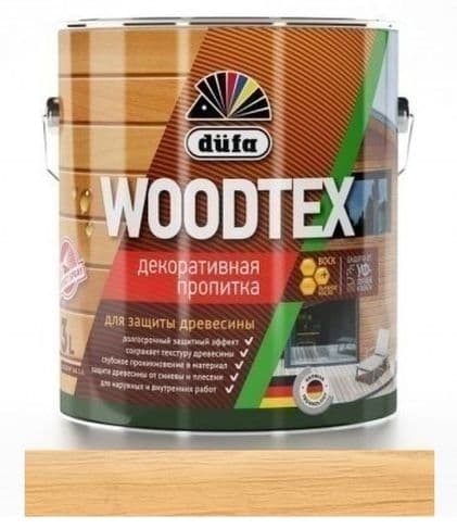 ДЮФА / Dufa пропитка декоративная для защиты древесины алкидная Dufa Woodtex сосна (3л) 4