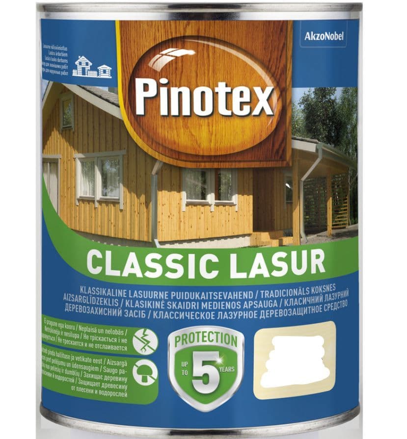 Пропитка декоративная для защиты древесины Pinotex Classic AWB орегон 1 л. 2