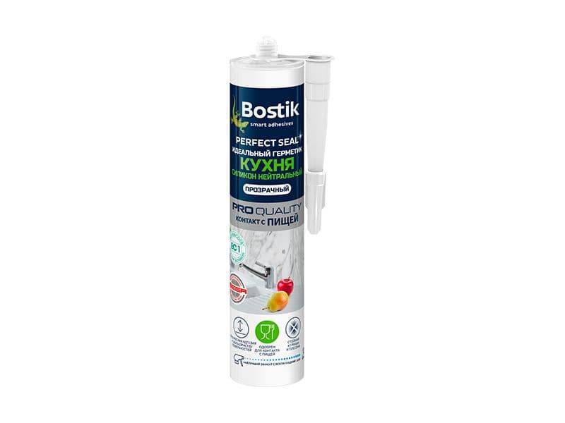 Герметик силиконовый для кухни Bostik Perfect Seal Нейтральный прозрачный 280 мл.