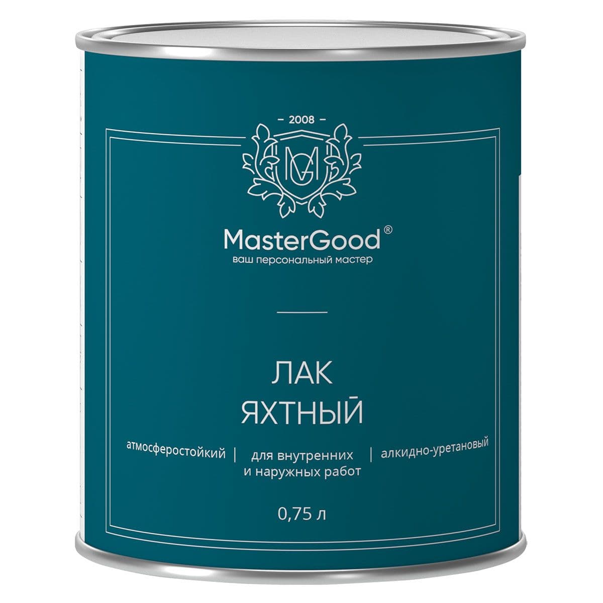 Мастер Гуд/ MasterGood Лак Яхтный алкидно-уретановый быстросохнущий полуматовый (0,75 л)