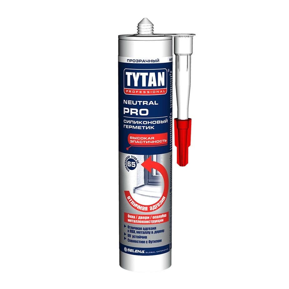 Герметик силиконовый нейтральный Tytan Professional Neutral PRO прозрачный 280 мл.