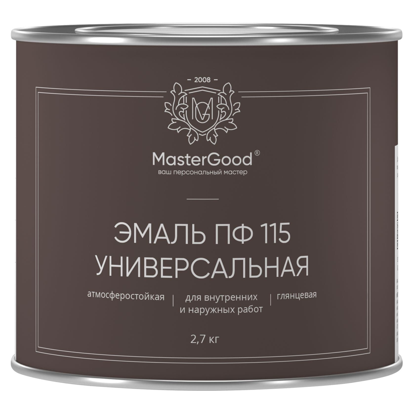 Мастер Гуд/ MasterGood Эмаль ПФ-115 серая (2,7 кг) 2