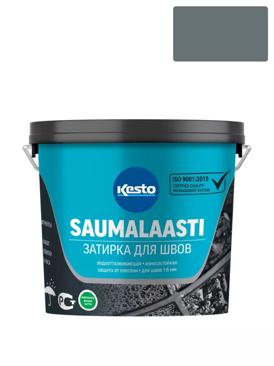 Затирка для швов Кесто Saumalaasti 48 графитово-серая 3 кг