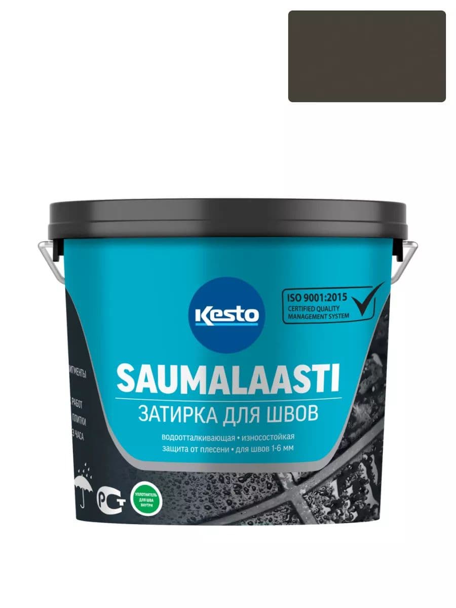 Затирка для швов Кесто Saumalaasti 50 черная 3 кг