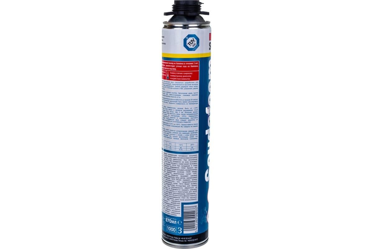 Пена профессиональная Soudal Soudafoam Maxi Арктика зимняя 870 мл. 2
