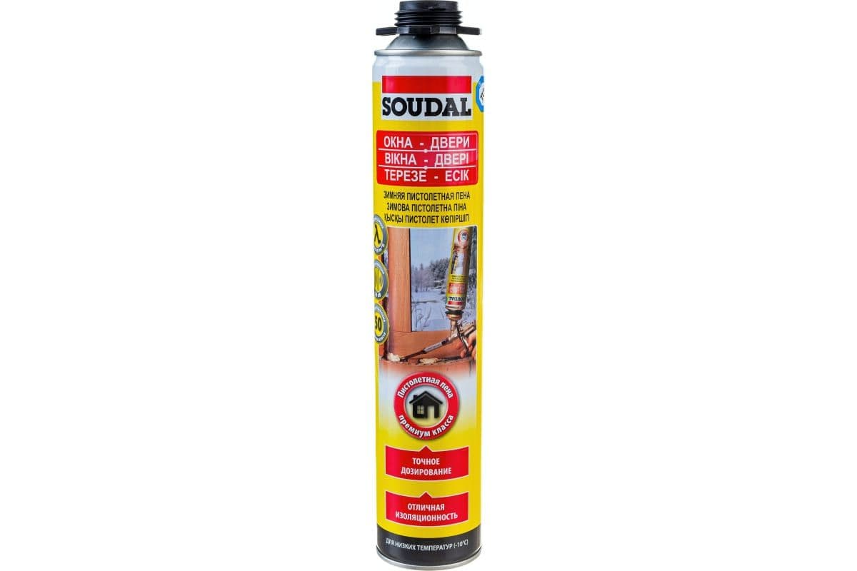 Пена профессиональная Soudal Yellow зимняя 750 мл.