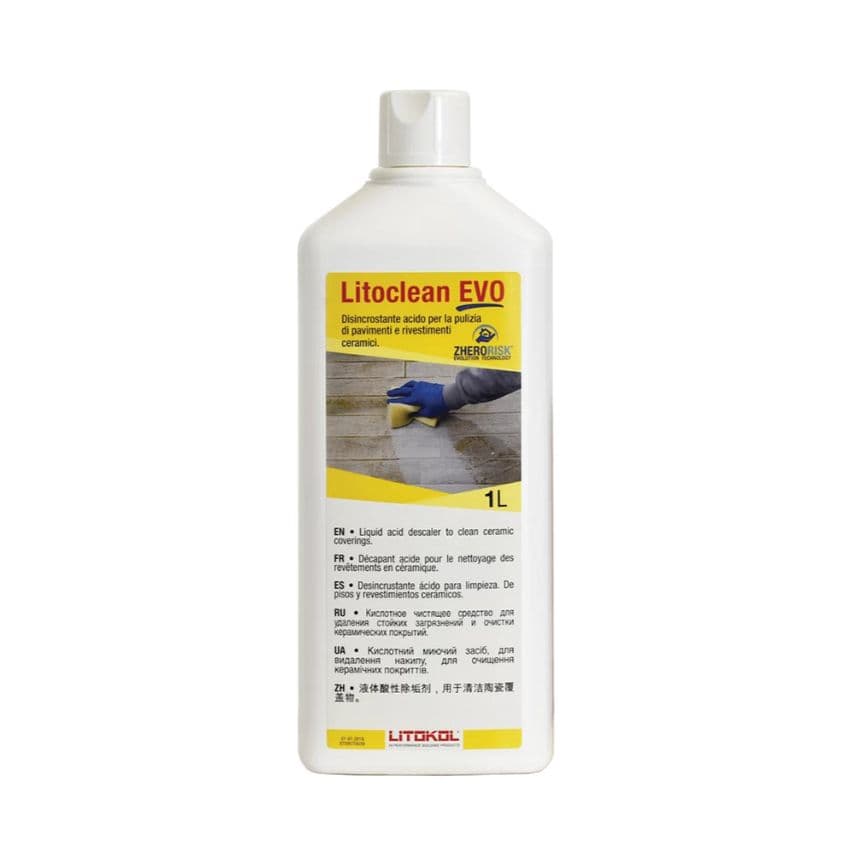 Очиститель цементной затирки для керамики Litokol Litoclean evo 1 л.