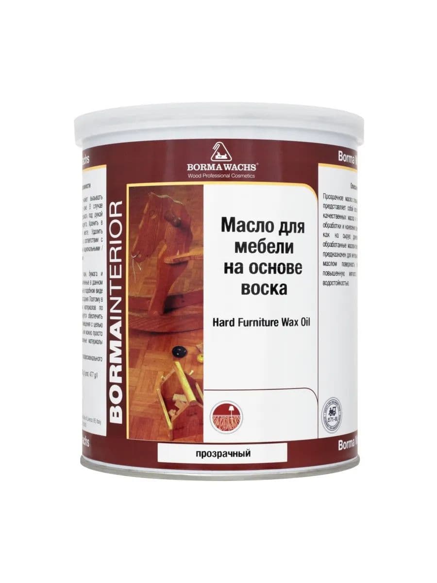 Борма Вакс/ BORMA WACHS Масло для мебели на основе воска (500 мл), прозрачное