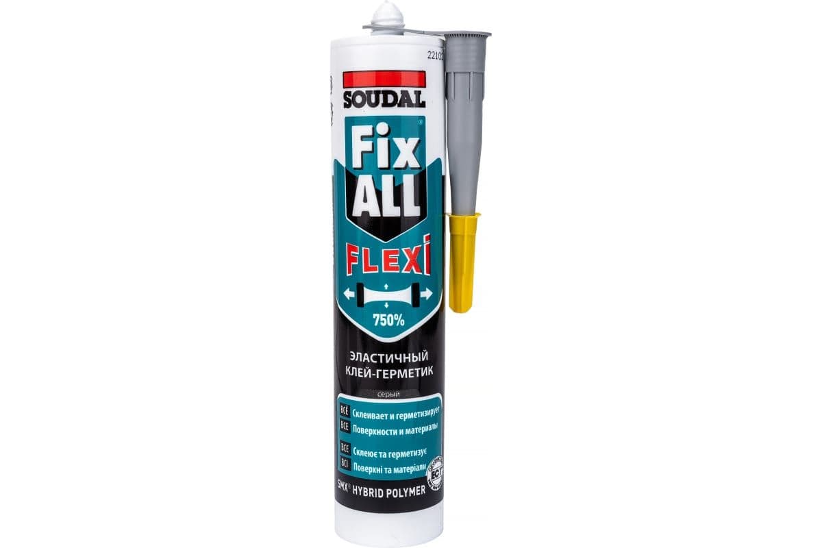 Клей-герметик универсальный Soudal Fix All Flexi серый 290 мл.