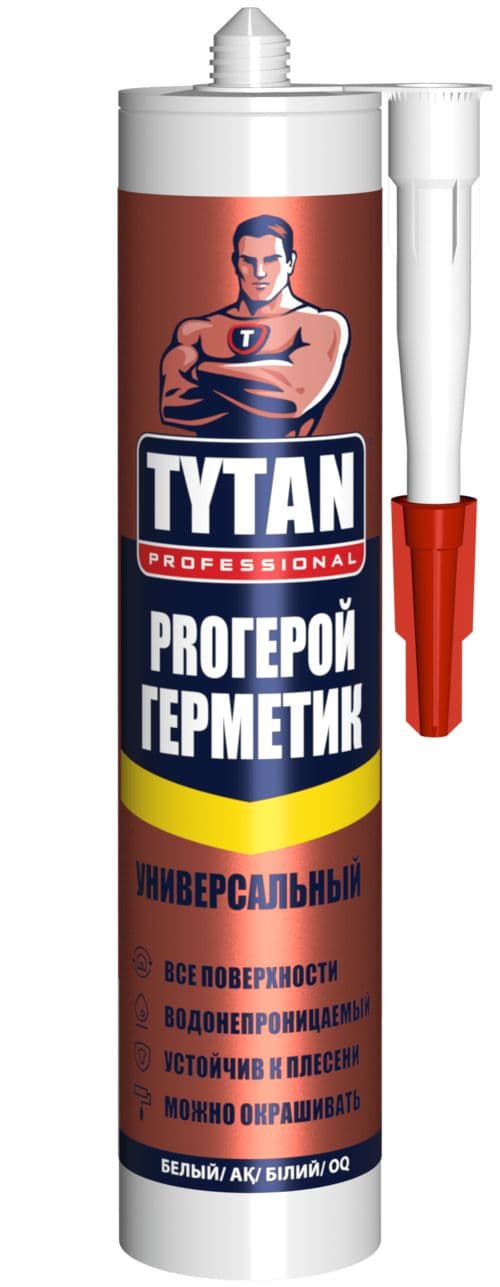 Герметик универсальный Tytan Professional PROГЕРОЙ белый 280 мл