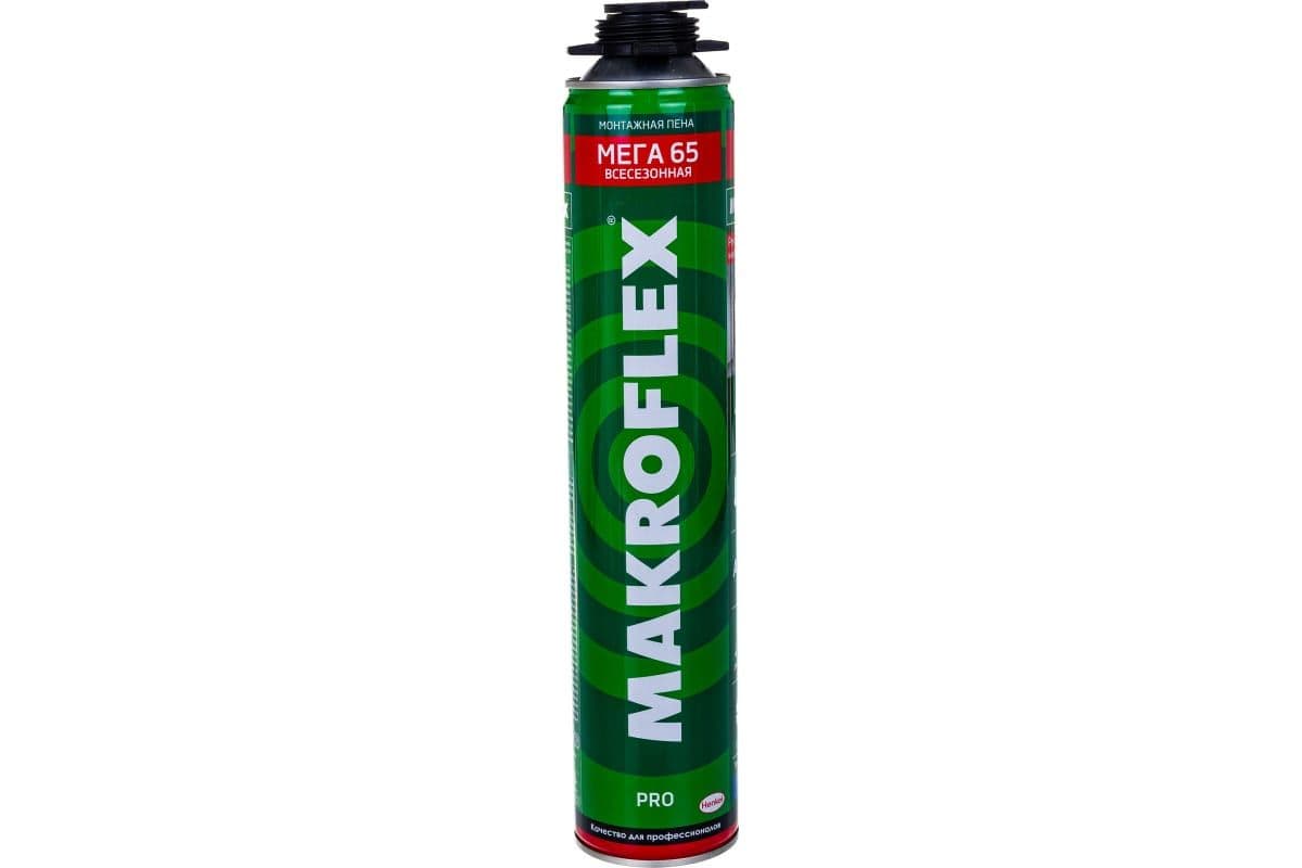 МАКРОФЛЕКС MEGA 65 ПРО пена монтажная (0,85л) всесезонная