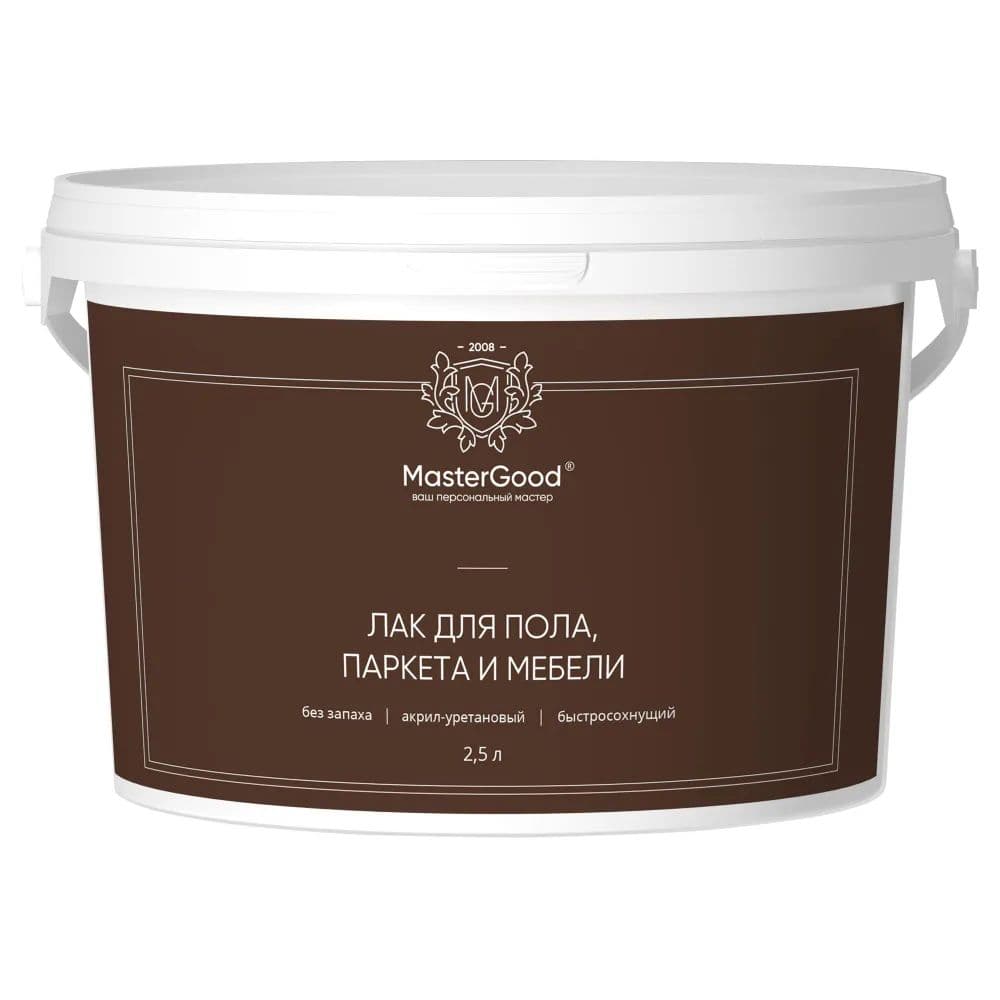 Мастер Гуд/ MasterGood Лак для пола, паркета и мебели акрил-уретановый глянцевый (3 л)