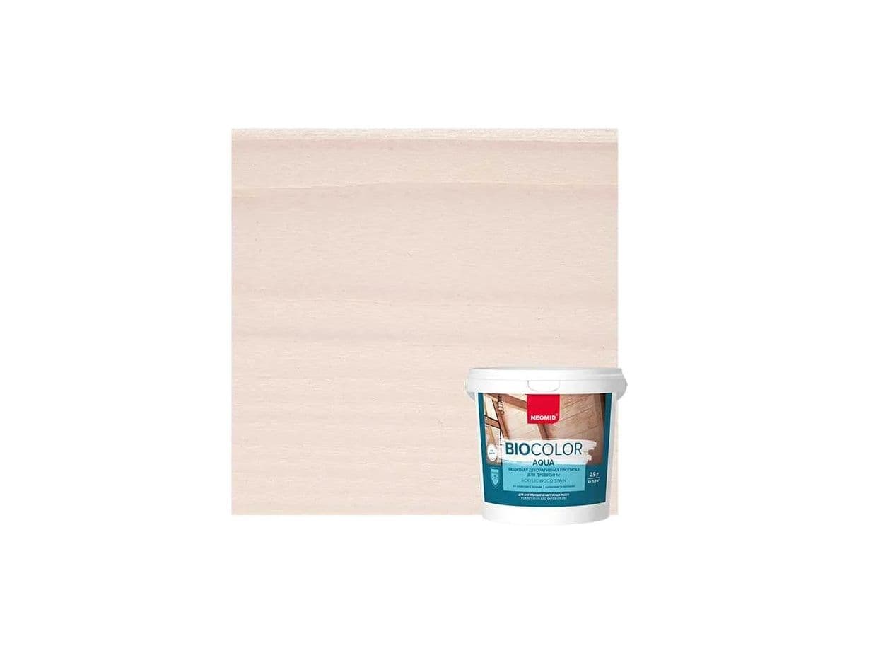 Neomid декоративная пропитка для дерева BIO COLOR AQUA/ Био Колор Аква, белый 0,9л 1