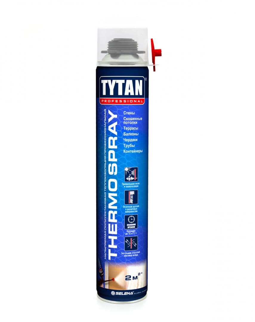 Теплоизоляция напыляемая профессиональная Tytan Professional Thermospray 870 мл.