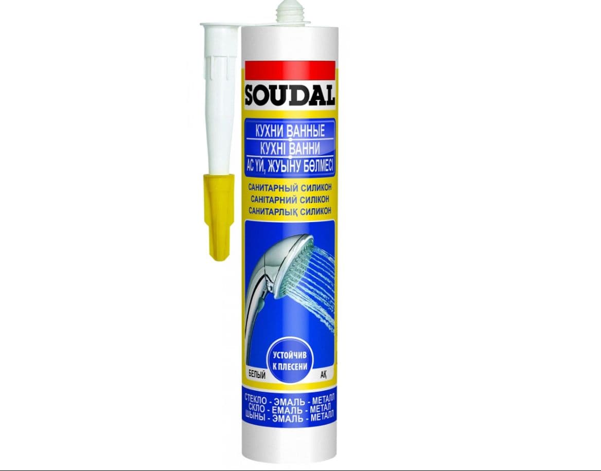 Герметик силиконовый санитарный нейтральный Soudal бесцветный 280 мл.