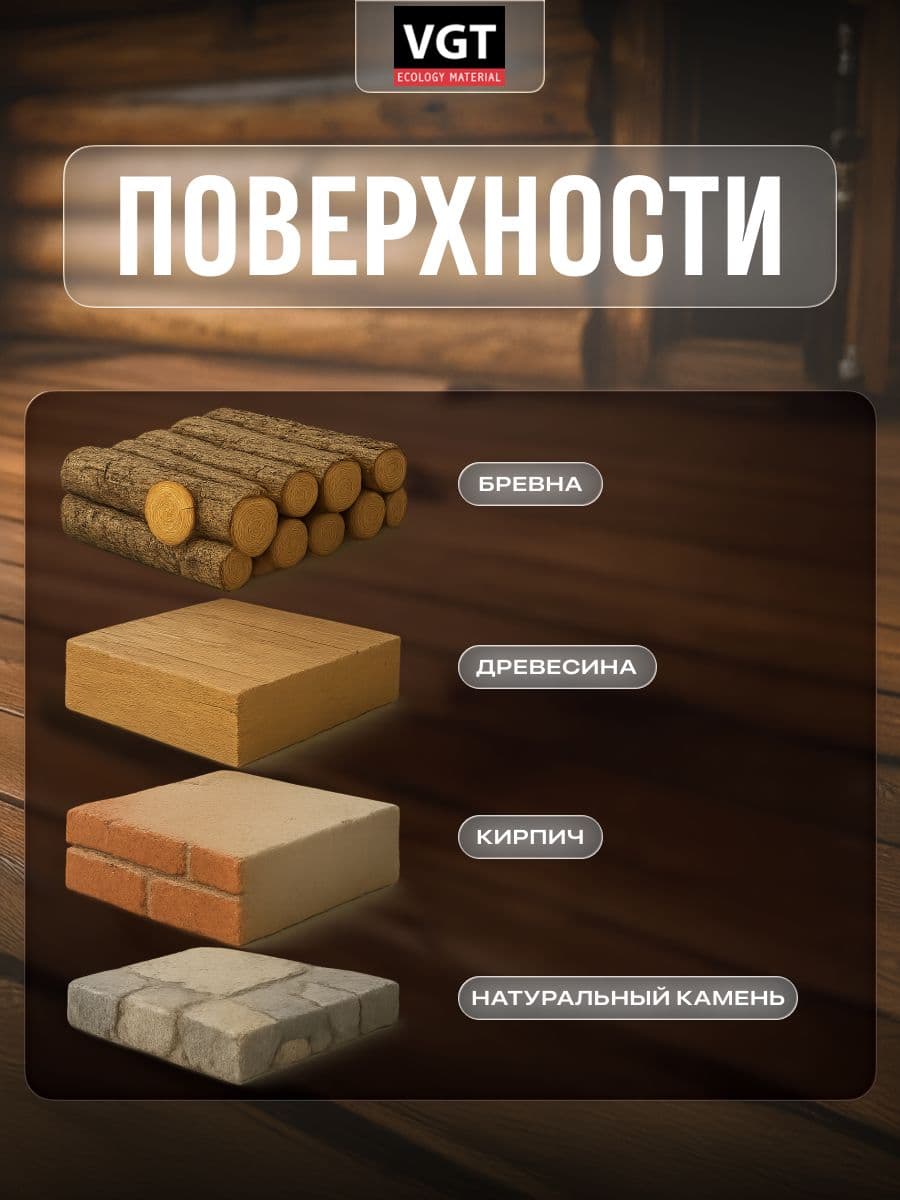 VGT Герметик для срубов акриловый ВГТ (мастика), венге 15 кг 4