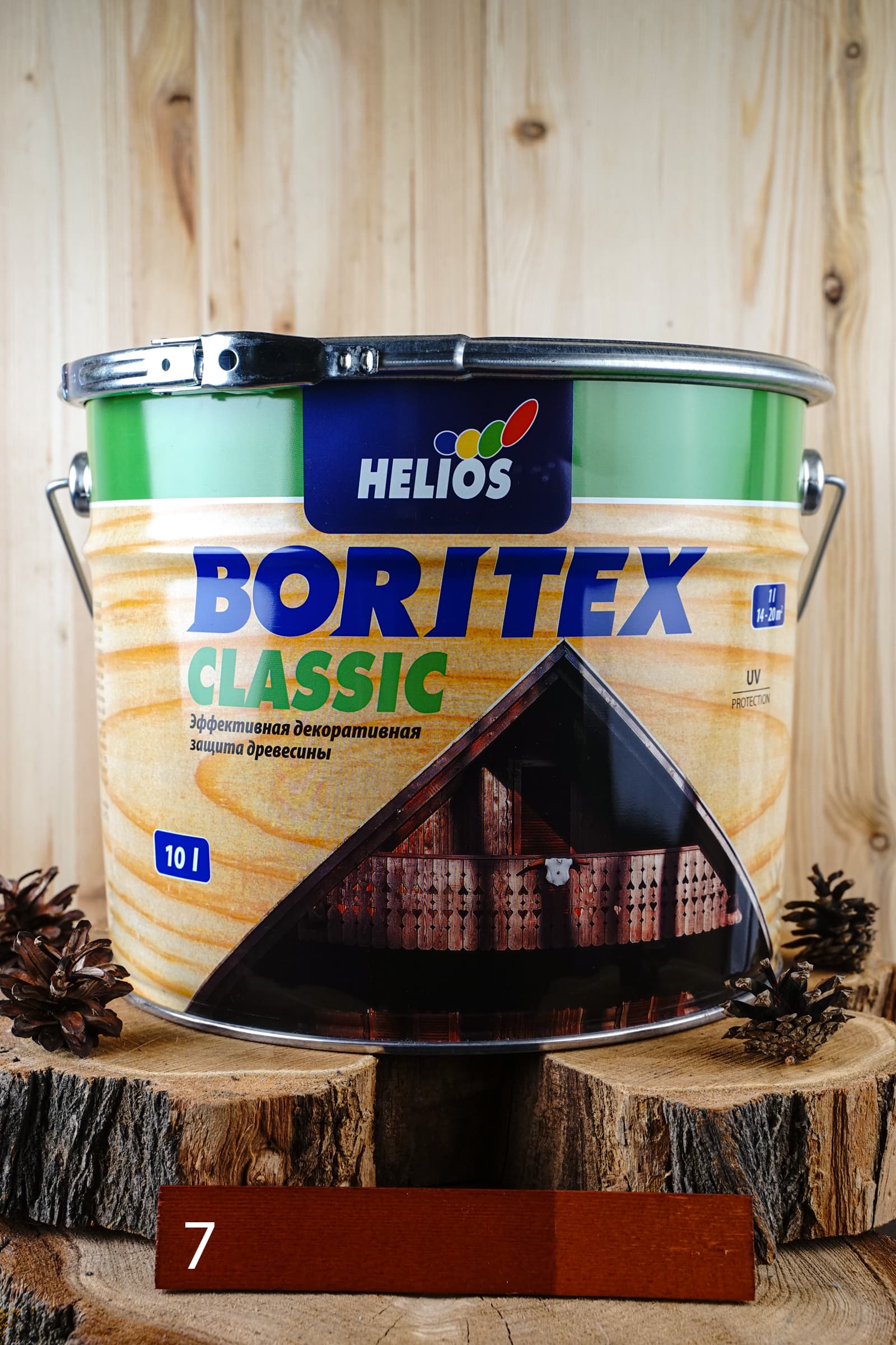 Helios Boritex Classic 10 л № 7 Махагоний