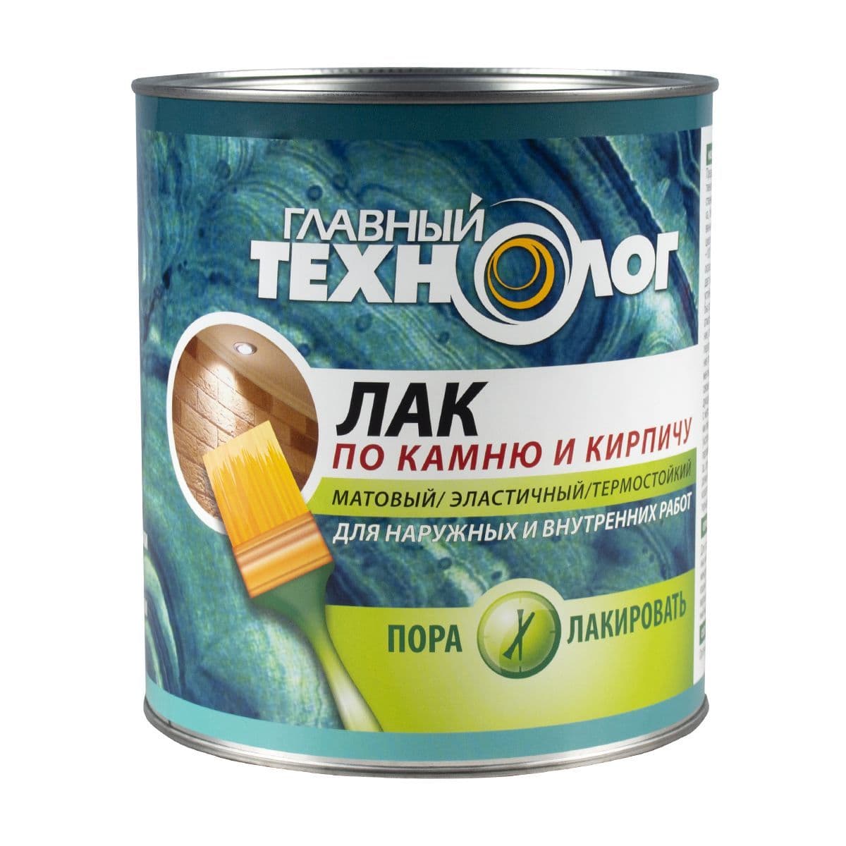 Лак по камню и кирпичу термостойкий Главный Технолог матовый 3 л. 2