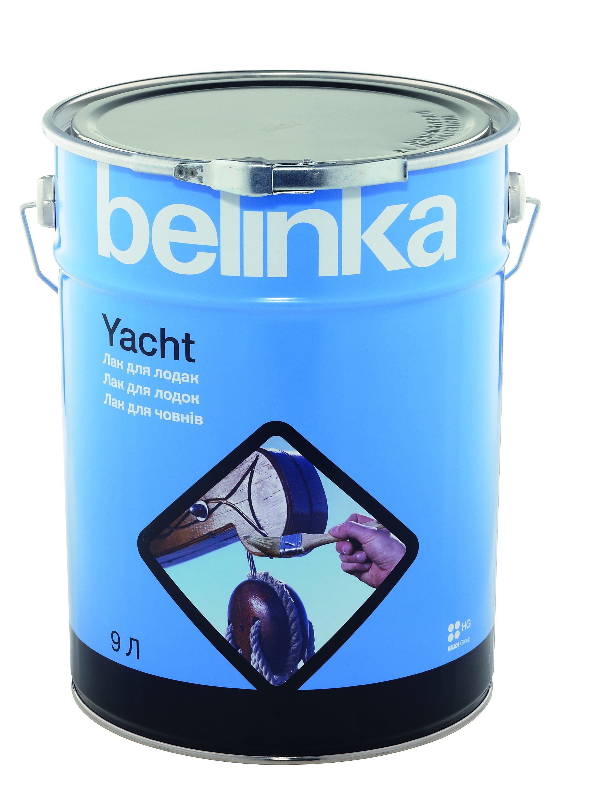 Яхтный лак BELINKA (БЕЛИНКА) Yacht, лодочный лак 9 л. Полуматовый