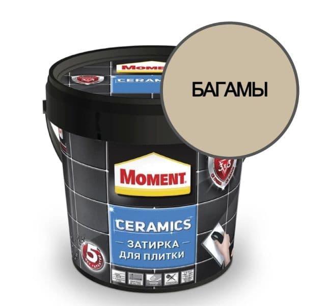 Затирка для узких швов до 5 мм. Момент Ceramics багамы 1 кг.