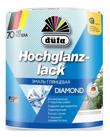 Эмаль для дерева и металла алкидная Dufa Hochglanzlack глянцевая белая 2 л