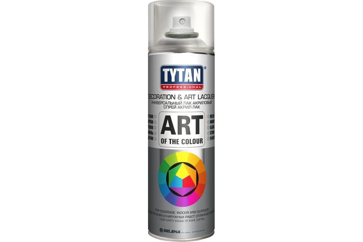 Лак универсальный аэрозольный акриловый Tytan Professional Art of the colour глянцевый 400 мл. 1