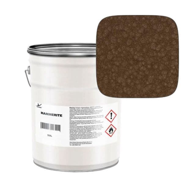 Краска для металлических поверхностей алкидная Hammerite молотковая коричневая 20 л.