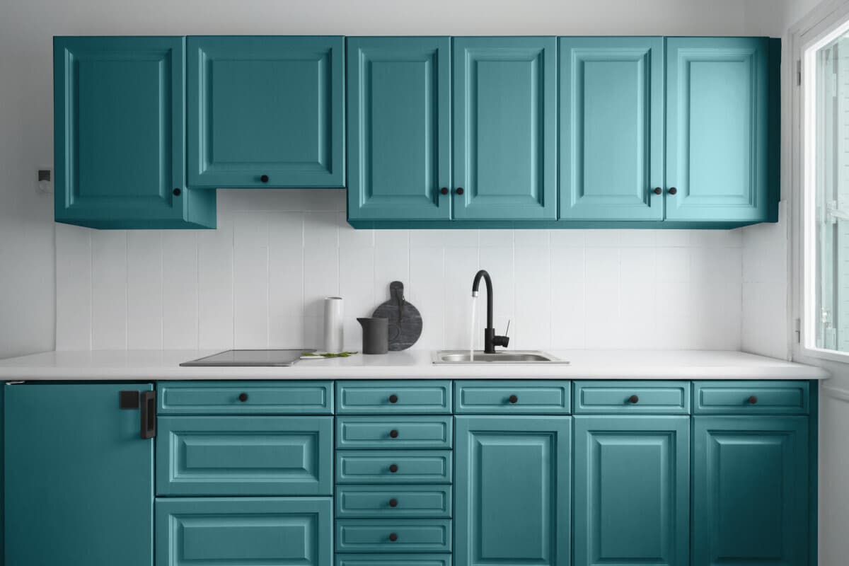 Краска для стен и мебели на кухне RENOVATION PERFECTION БИРЮЗА 750 мл. 4