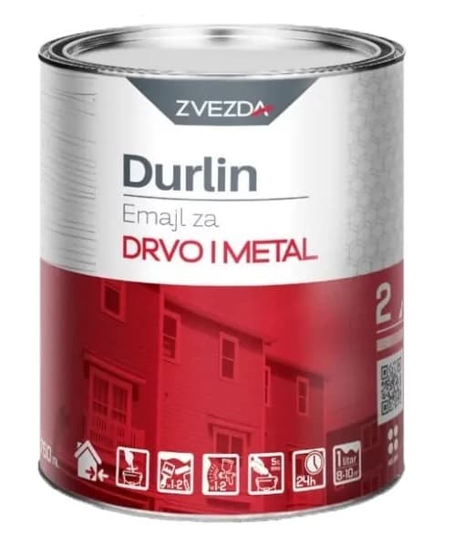 DURLIN Эмаль по дереву и металлу - желтая RAL 1021 0,75л