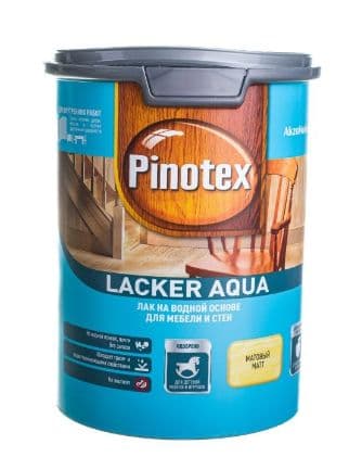 Лак для дерева и мебели Pinotex / Omnitex lacker aqua 10 на водной основе матовый 1 л 3