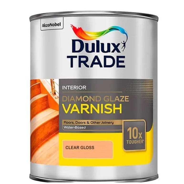 Лак паркетный на водной основе Dulux Diamond Glaze полуматовый 1 л. 2
