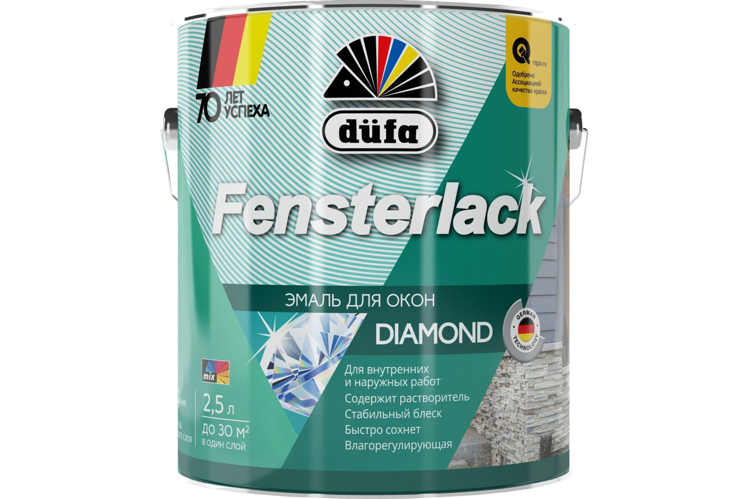 Эмаль для окон и дверей тиксотропная Dufa Fensterlack 2,5 л.