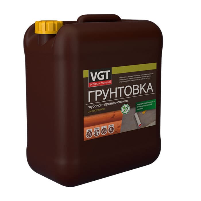 Грунтовка глубокого проникновения с антисептиком VGT/ВГТ ВД-АК-0301, 5 кг