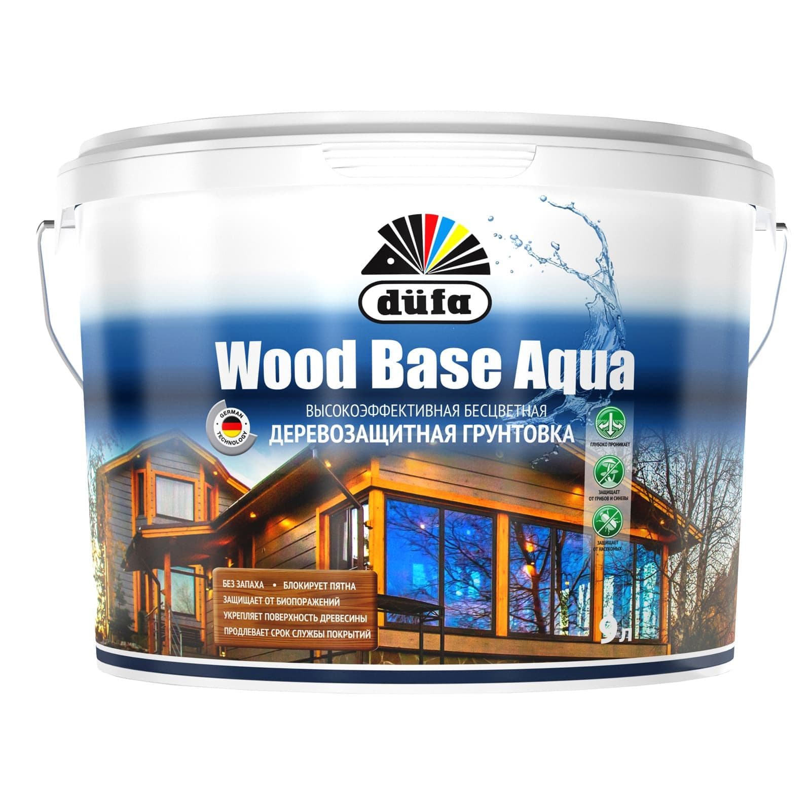 Грунт для дерева и OSB смолоблокирующий Dufa Wood Base AQUA 9 л