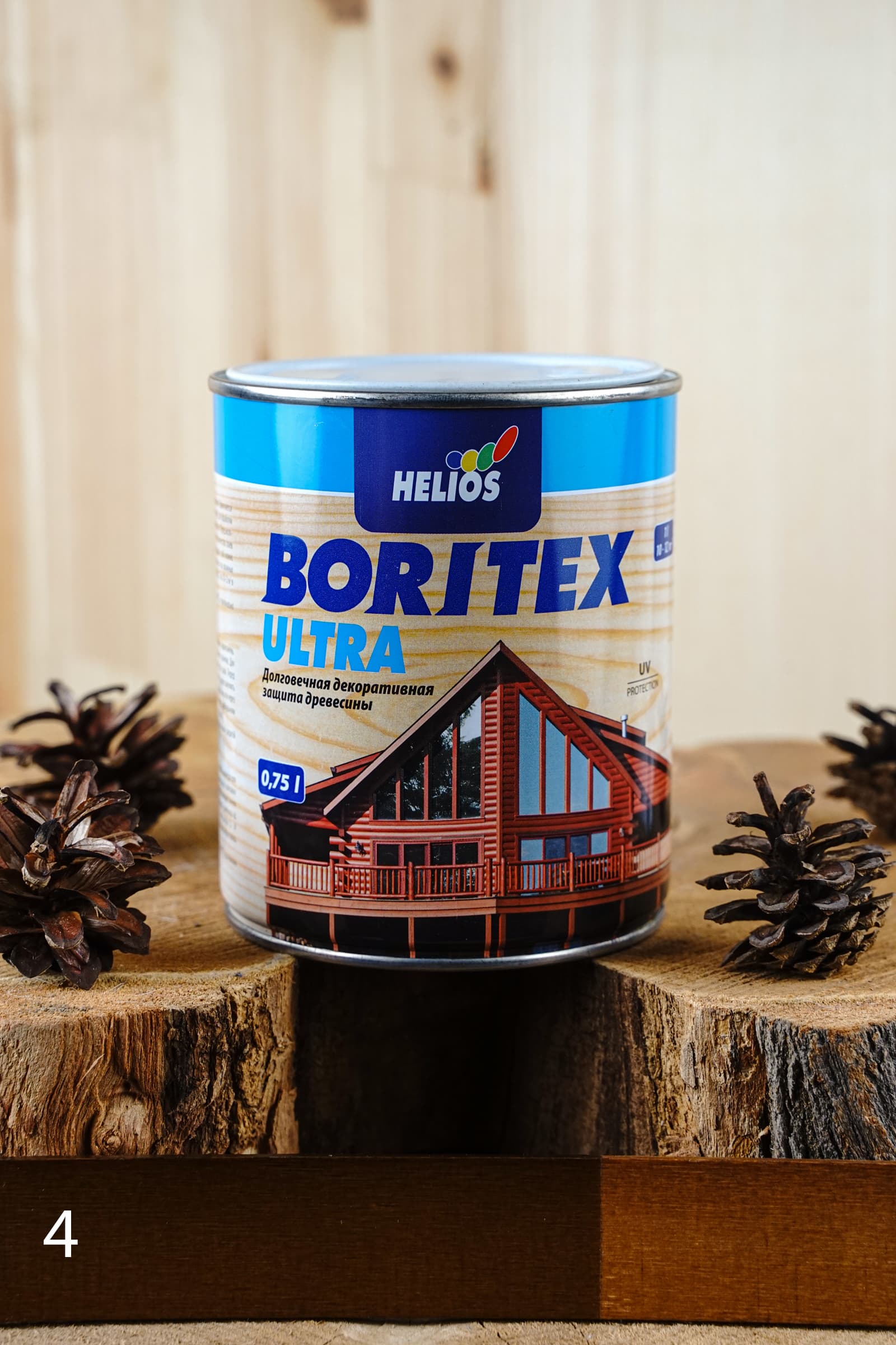 Helios Boritex Ultra 0,75 л. № 4 Орех