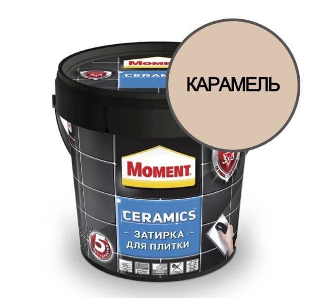 Затирка для узких швов до 5 мм. Момент Ceramics карамель 1 кг.