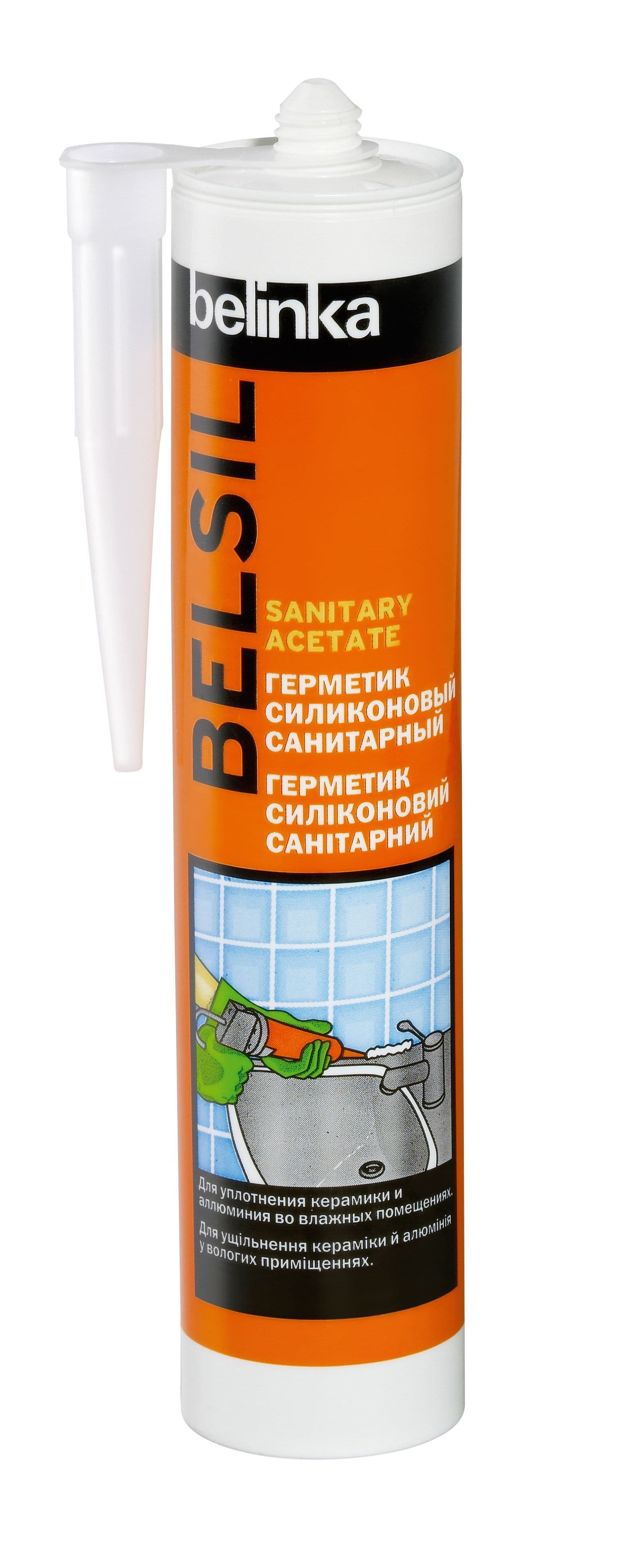 Belsil SANITARY ACETATE Герметик силиконовый санит БЕЛЫЙ 280ml