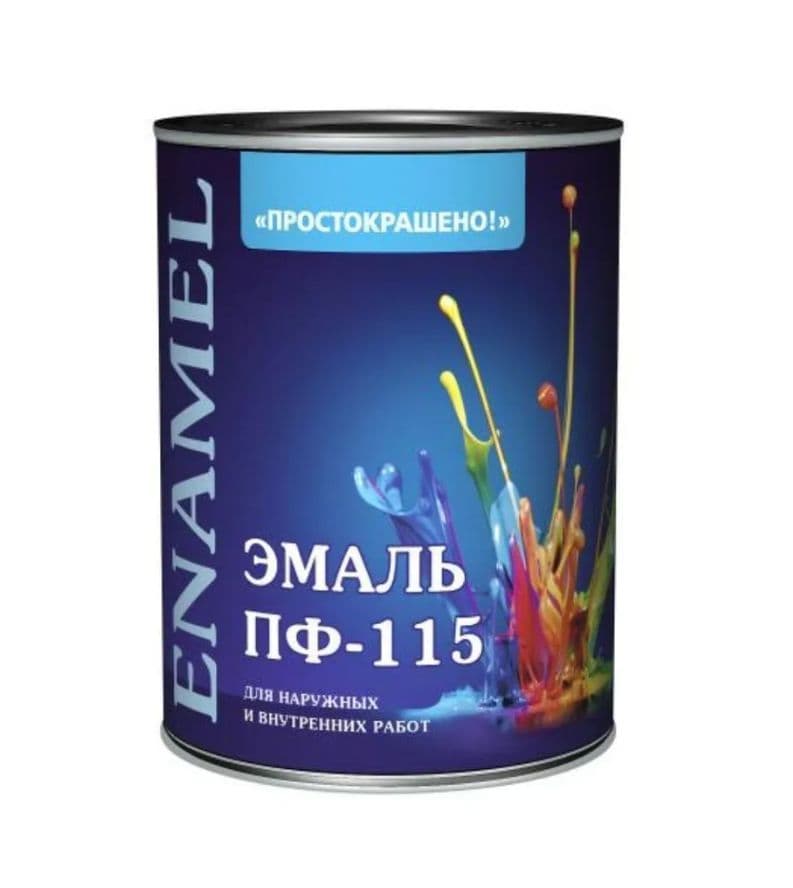 Эмаль ПФ-115 универсальная алкидная Простокрашено зеленая 0,9 кг. 1