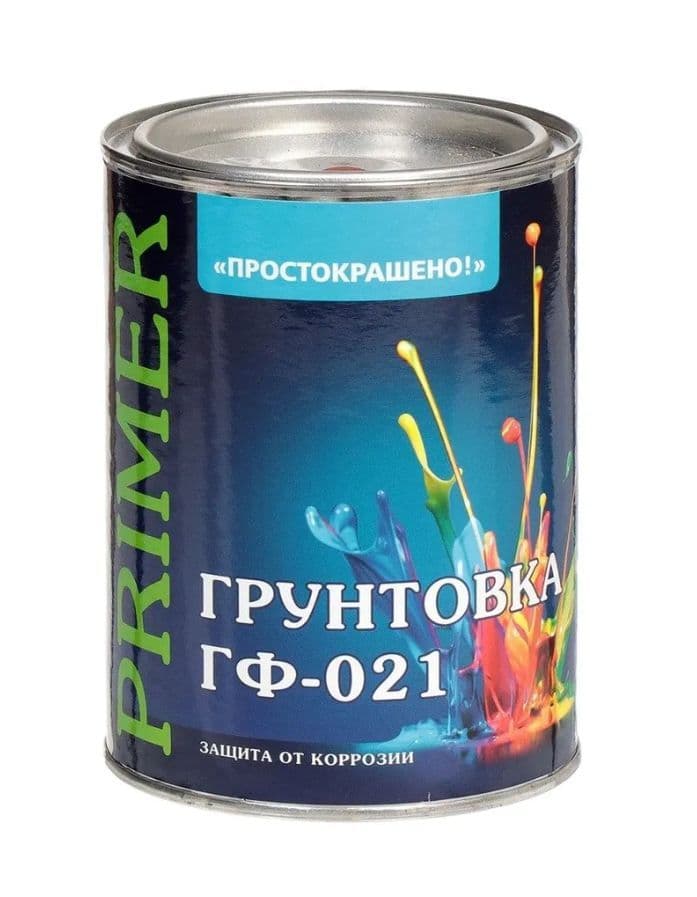 Грунт ГФ-021 по металлу и дереву алкидный Простокрашено серый 1 кг. 2