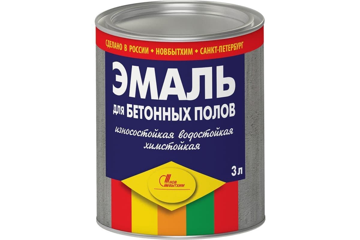 Эмаль для бетонных полов полимерная Новбытхим зеленая 3 л. 3