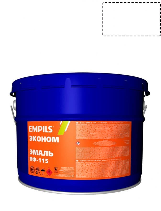 Эмаль ПФ-115 универсальная алкидная Empils Эконом белая 20 кг.