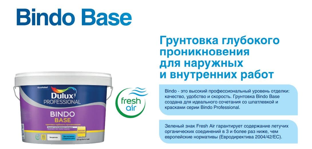 Грунт универсальный водно-дисперсионный Luxium Professional Bindo Base 2,5 л. 2