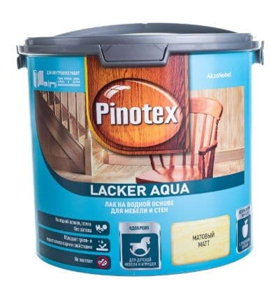 Лак для дерева и мебели Pinotex lacker aqua 10 на водной основе матовый 9л 4