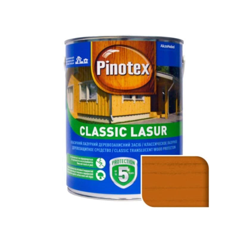 Пропитка декоративная для защиты древесины Pinotex Classic AWB орегон 3 л
